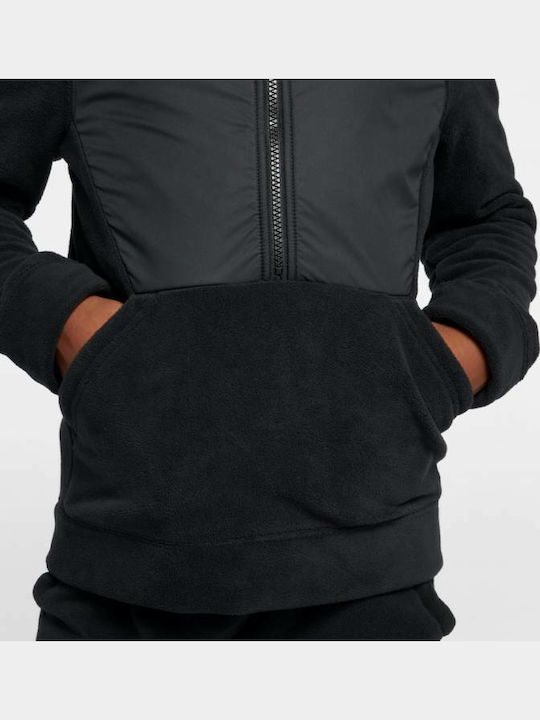 Αθλητική Παιδική Ζακέτα Fleece Μαύρη