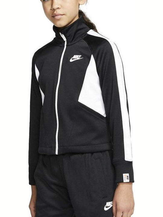 Athletic Kids Cardigan Knitted Black Sportswear Heritage