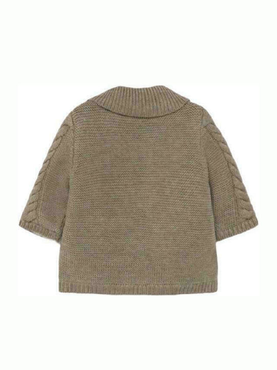 Kids Cardigan Cotton Brown