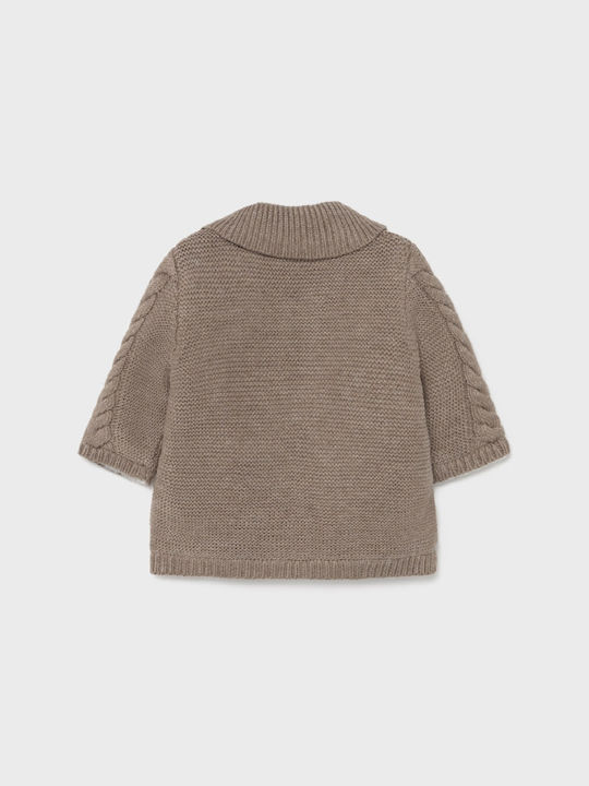 Kids Cardigan Cotton Brown