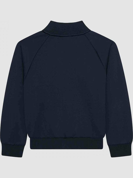 Kids Sweatshirt Cardigan Cropped Black