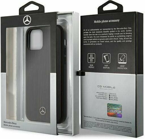 Mercedes-Benz Wood Line Rosewood Back Cover Wooden Brown (iPhone 12 mini)