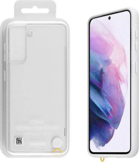 Samsung Clear Protective Cover Задна корица Пластмаса Бял (Galaxy S21 5G)