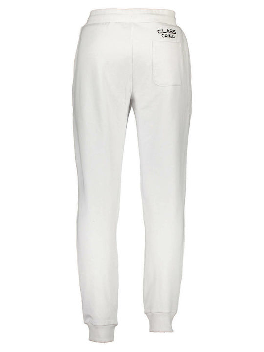 Roberto Cavalli Pantaloni de trening cu elastic Alb