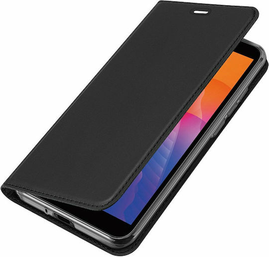 Dux Ducis Skin Pro Buchen Sie Synthetisches Leder Schwarz (Huawei Y5p)