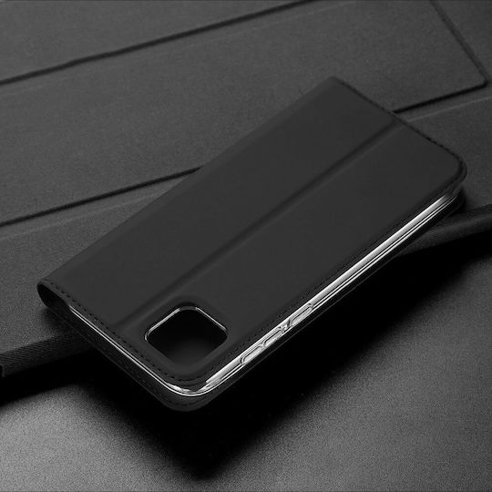 Dux Ducis Skin Pro Buchen Sie Synthetisches Leder Schwarz (Huawei Y5p)