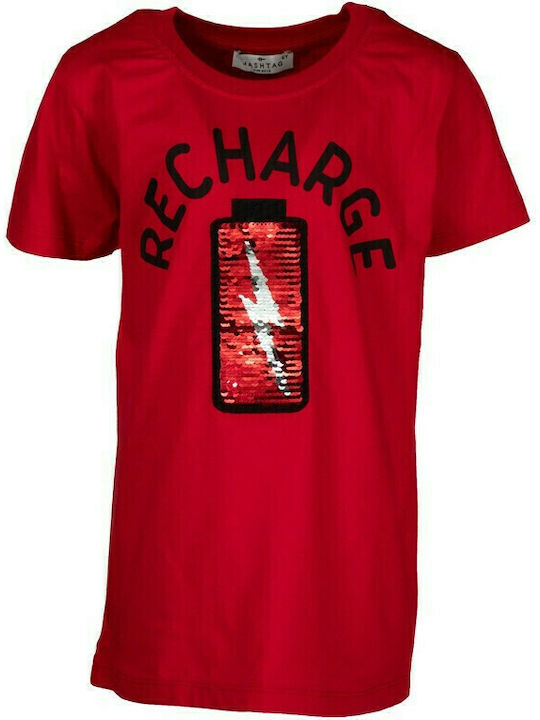 Παιδικό T-shirt Κόκκινο Recharge