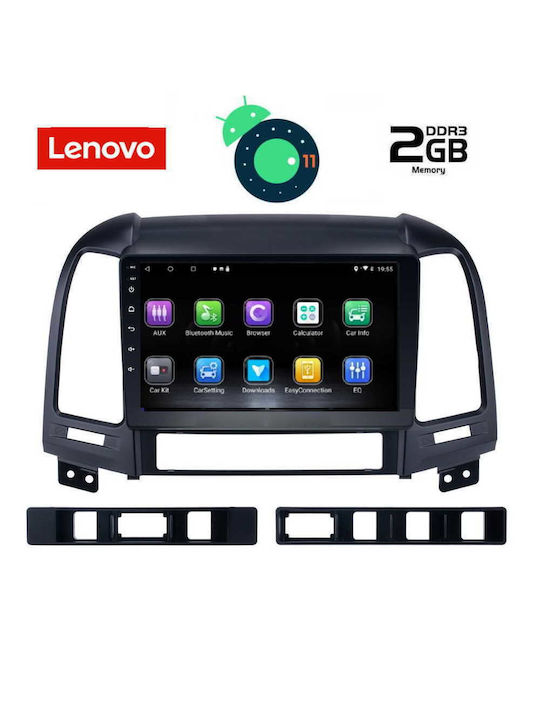 Lenovo Car-Audiosystem für Audi A7 Hyundai Santa Fe 2005-2013 (Bluetooth/USB/AUX/WiFi/GPS/Apple-Carplay) mit Touchscreen 9" DIQ_LVB_4239