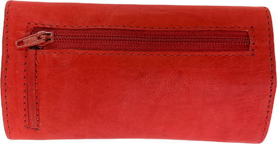 Mario Rossi Tobacco Pouch With Magnetic Clasp 15.3x8.8cm Red