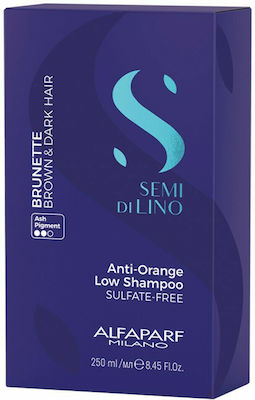 Alfaparf Milano Semi di Lino Anti - Orange Low Shampoos Farberhalt für Gefärbt Haare 1x250ml