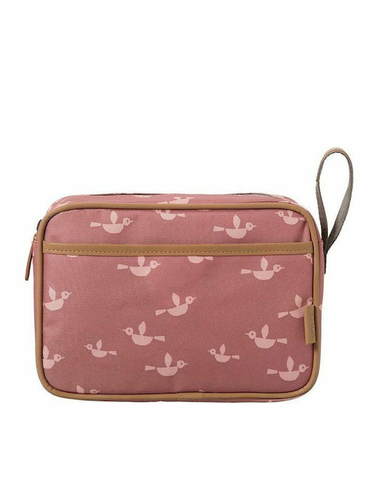 Fresk Damen Necessaire Birds in Blau Farbe 25cm