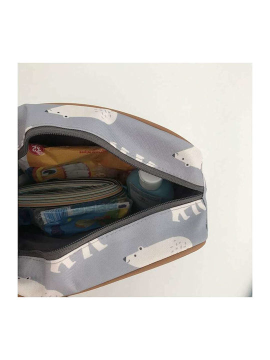 Toiletry Bag Birds in Blue color 25cm