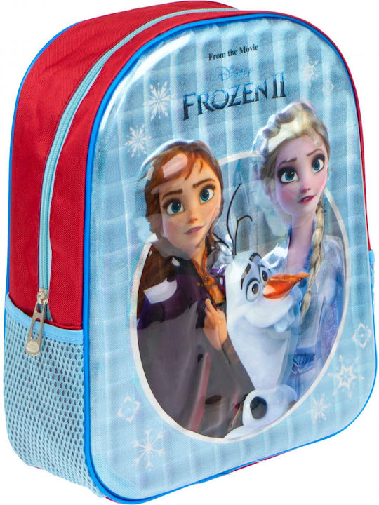 Disney 3D Frozen Σχολική Τσάντα Πλάτης Νηπιαγωγείου σε Μπλε χρώμα