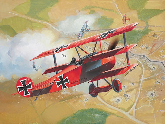 Revell Fokker DR. 1 Triplane Φιγούρα Μοντελισμού Αεροπλάνο Κόκκινη 37 Κομματιών σε Κλίμακα 1:72 με Κόλλα και Χρώματα 8.1x10.1εκ.
