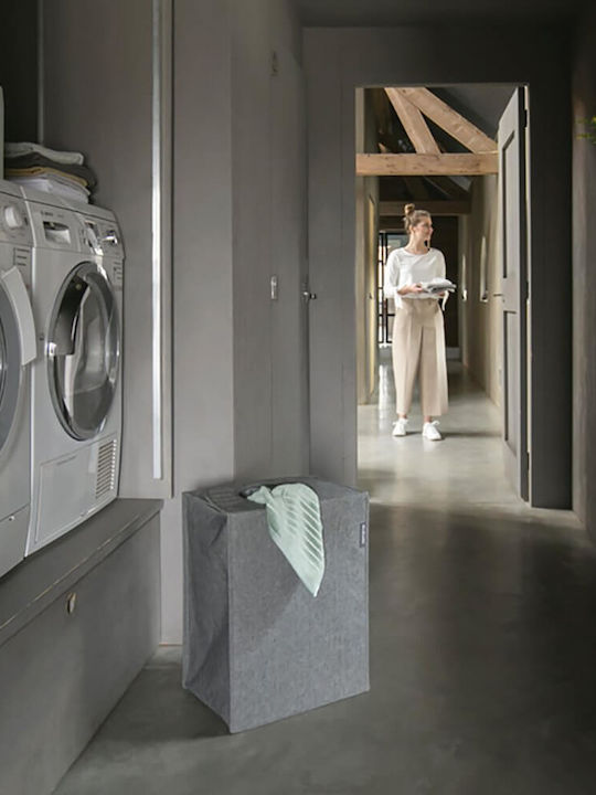 Brabantia Καλάθι Απλύτων Υφασμάτινο Πτυσσόμενο 55lt 40.5x29.5x54cm Μαύρο