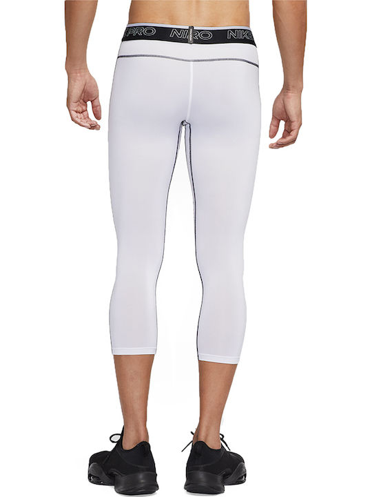 Nike Pro Dri-Fit Men's Sports Capri Leggings White