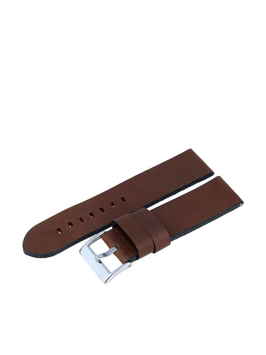 Diloy Straps Δερμάτινο Λουράκι Καφέ 22mm