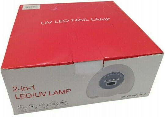 Лампа за изпичане на нокти UV / LED 60W Бял