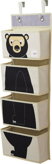 3 Sprouts Nursery Wall Banner Bear Black