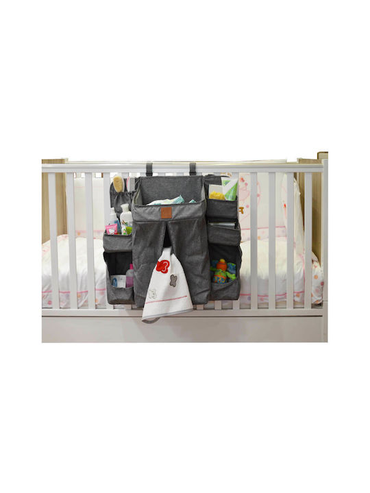 Bebe Stars Baby Crib Hanging Storage Bag Stars Gray 1pcs