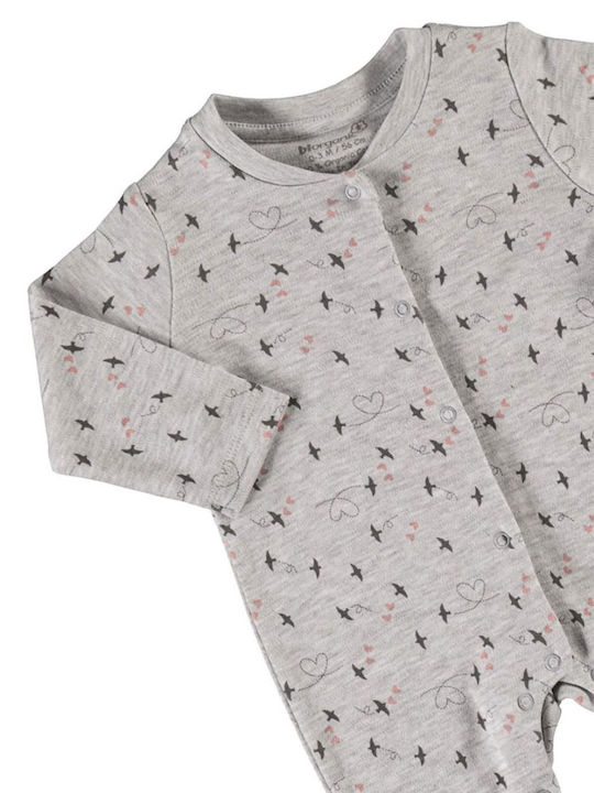 Biorganic Babystrampler Langärmliges Gray