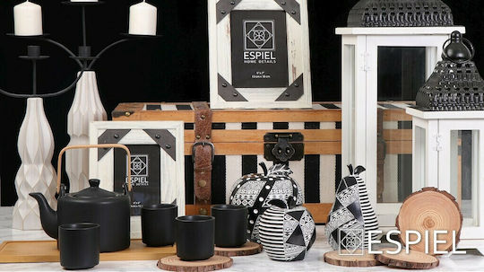 Espiel Dekoratives Birne aus Polyresin Black/ White 10x10x16cm 1Stück Espiel Dekoratives Birne aus Polyresin Black/ White 10x10x16cm 1Stück