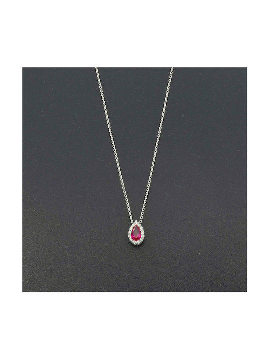 14K Necklace in white gold