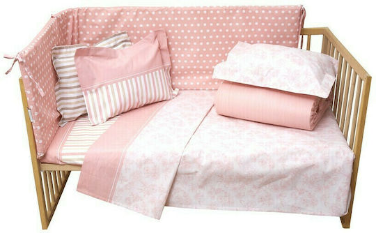 Anna Riska Mix & Match Baby Bettlaken Für Krippe Baumwolle Rosa 120x165cm