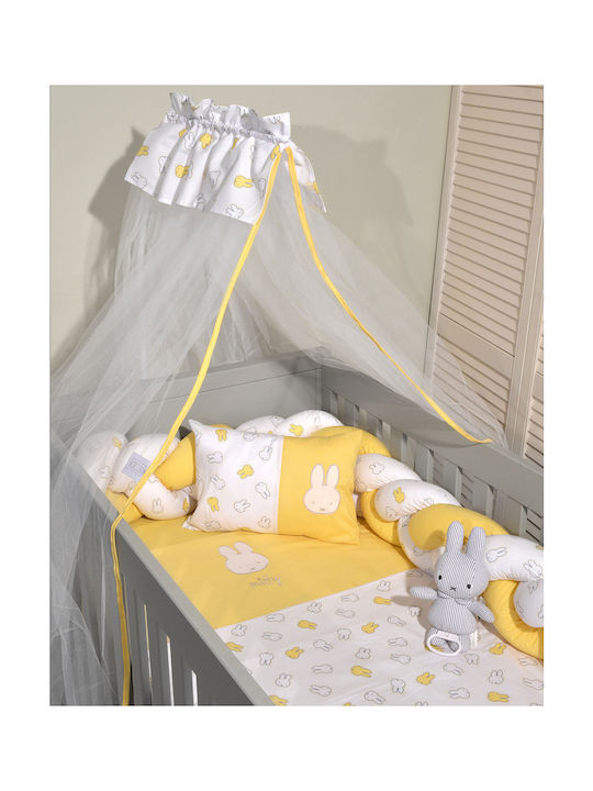 Miffy Baby Sheets Set Crib Cotton Yellow 110x160cm 3pcs