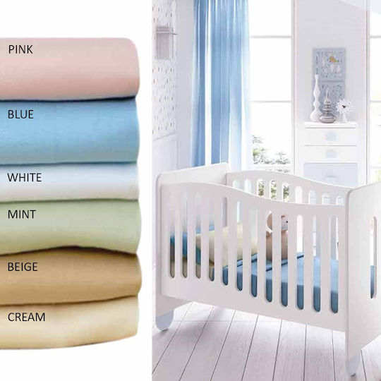 SB Home Delos Baby Sheet Crib Cotton Ecru 120x160cm