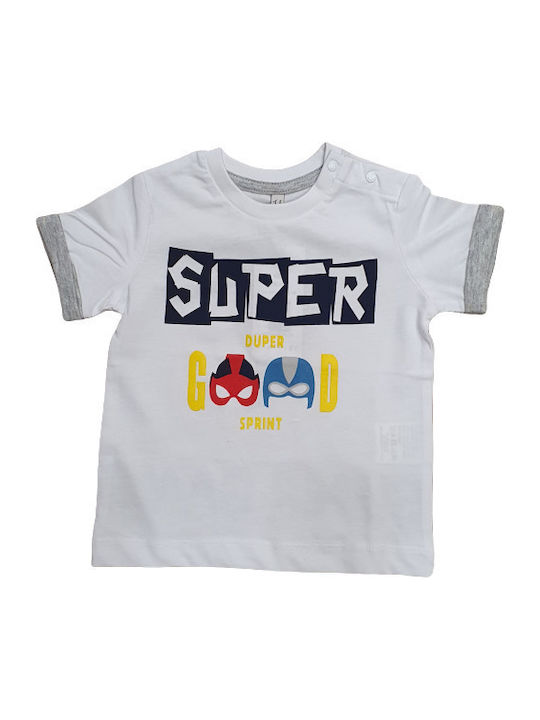 Παιδικό T-shirt Λευκό Super