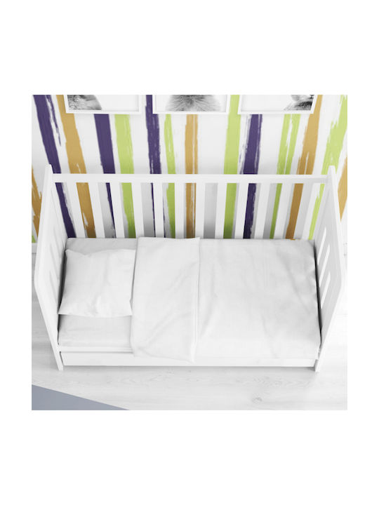 Dimcol Solid Baby Bettlaken Für Krippe Baumwolle Angepasst White 70x140cm 1916118406249176