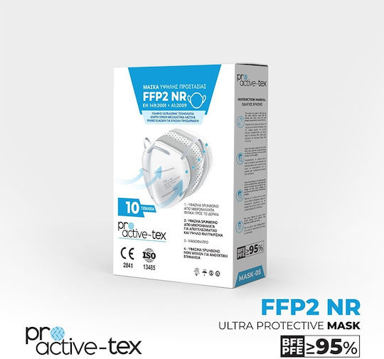 Pro Active-Tex FFP2 NR Маска за защита FFP2 Бял 10бр