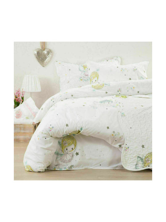 Borea Sheet Set Single Cotton Magic White 160x250cm 3pcs