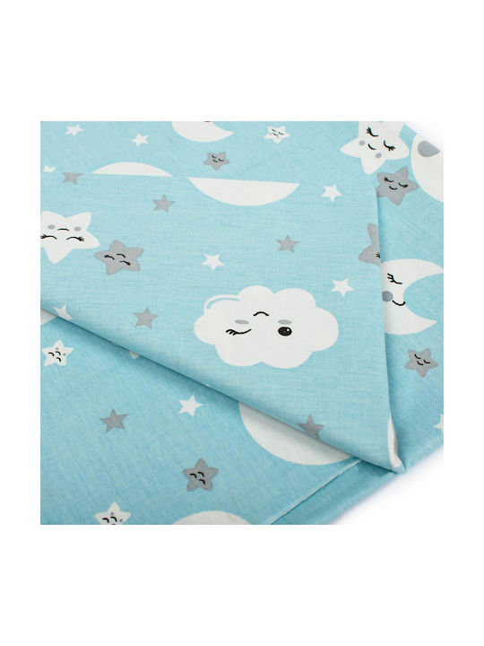 Dimcol Sheet Set Single Cotton Smile 81 Blue 160x240cm 2pcs