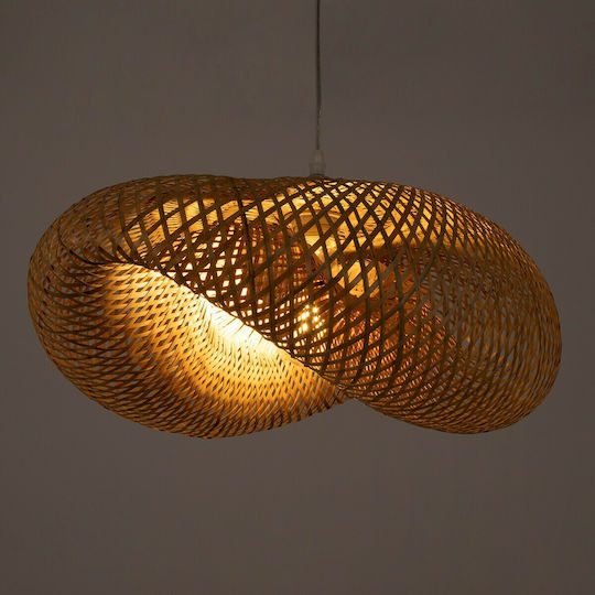 GloboStar Mexico Hängelampe Beige Boho Raster mit Fassung E27 65x46x30cm.