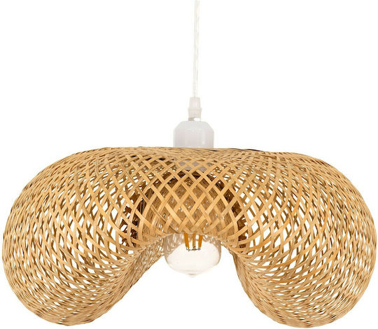 GloboStar Mexico Hängelampe Beige Boho Raster mit Fassung E27 65x46x30cm.