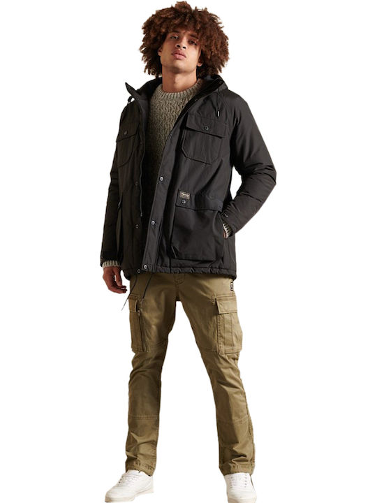 Mountain Winter Jacke Parka Schwarz