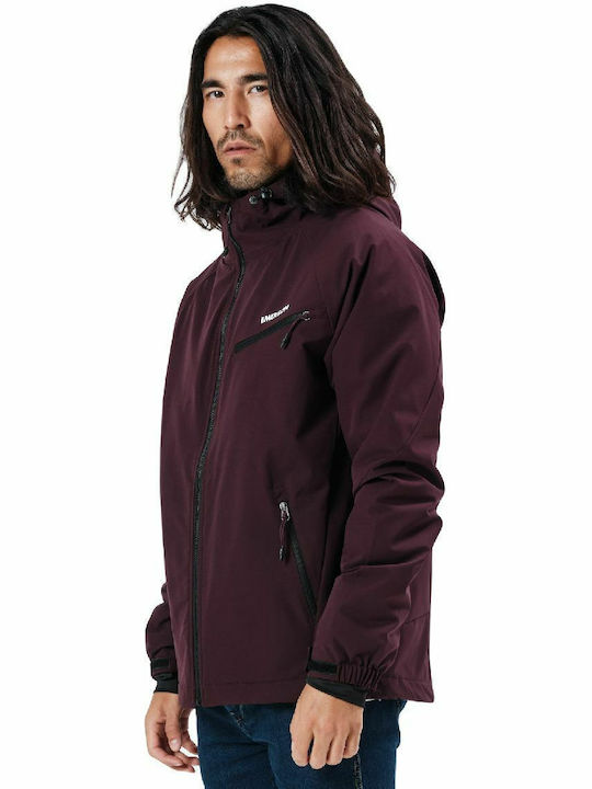 Winter Jacke Wasserdicht und Winddicht Burgundisch