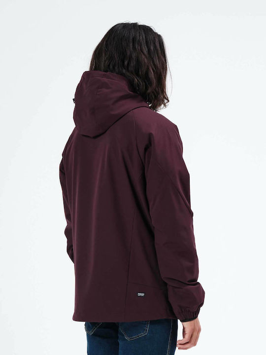Winter Jacke Wasserdicht und Winddicht Burgundisch