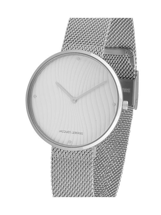 Jacques Lemans Design Watch with Silver Metal Bracelet