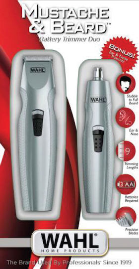 Wahl Professional Mustache & Beard Combo Set Rechargeable Hair Clipper Silver 5606-308