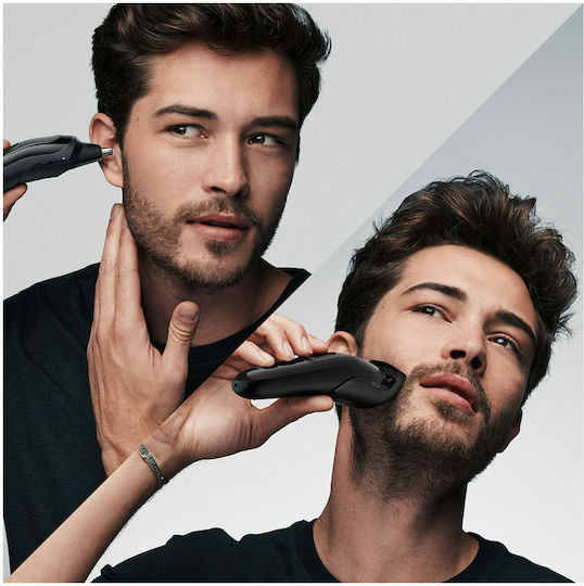 Braun Σετ Επαναφορτιζόμενης Κουρευτικής Μηχανής Μαύρο MGK3220