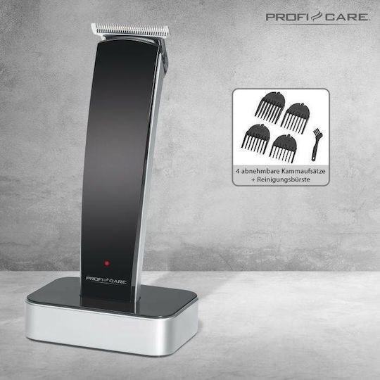 ProfiCare Επαγγελματική Επαναφορτιζόμενη Κουρευτική Μηχανή Μαύρη 229-0027