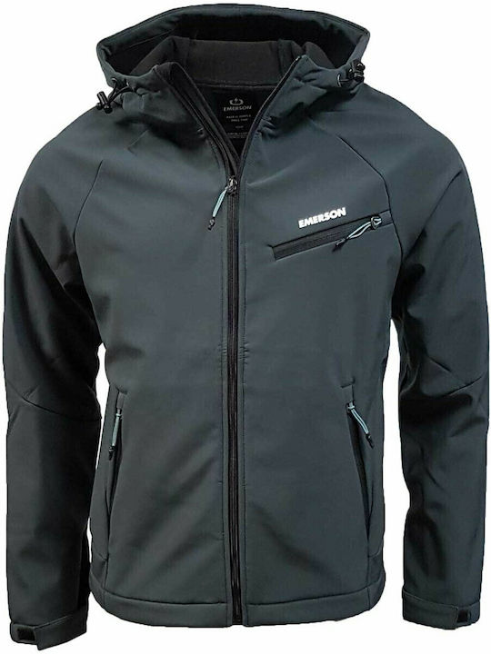 Χειμωνιάτικο Μπουφάν Softshell Αδιάβροχο και Αντιανεμικό Dark Grey