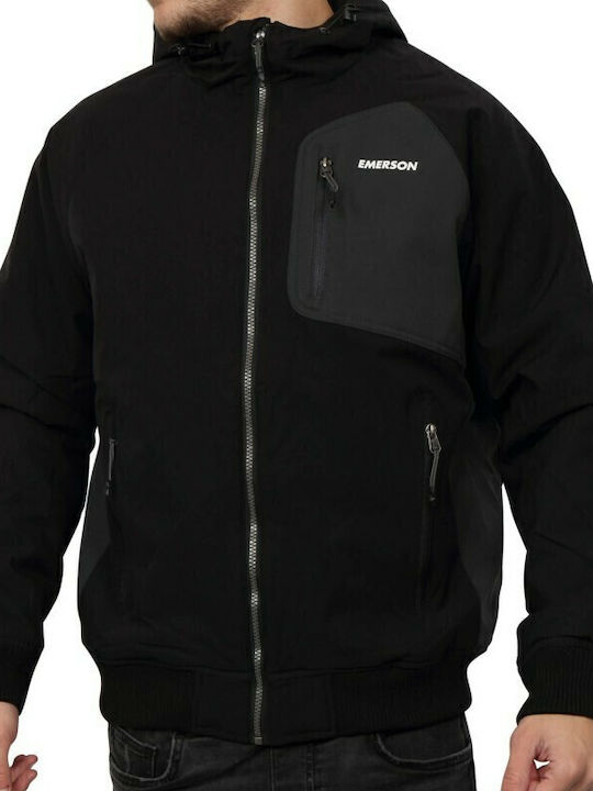 Winter Jacket Bomber Waterproof and Windproof Black Ebony