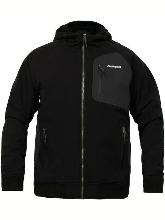 Winter Jacket Bomber Waterproof and Windproof Black Ebony