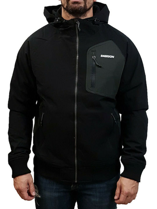 Winter Jacket Bomber Waterproof and Windproof Black Ebony