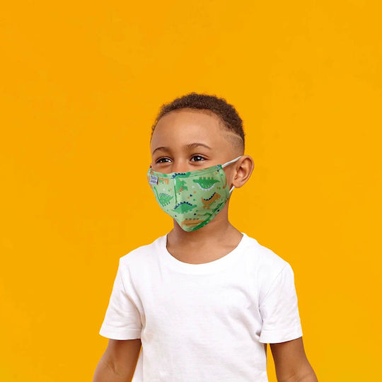Stephen Joseph Kids Face Mask 3-6 Years Old & Travel Pouch Dino 1τμχ