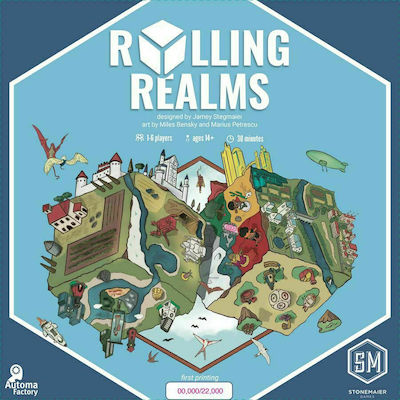 Stonemaier Games Joc de Masă Rolling Realms pentru 1-6 Jucători 14+ Ani